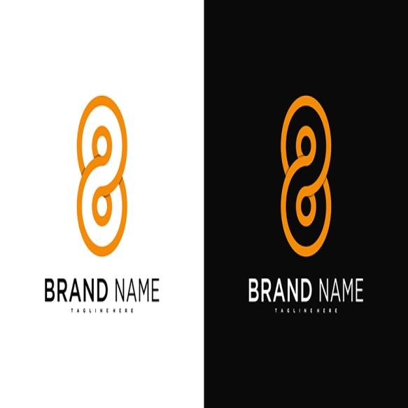 Modern Number 8 Abstract Logo Creative Number Design Premium Vector