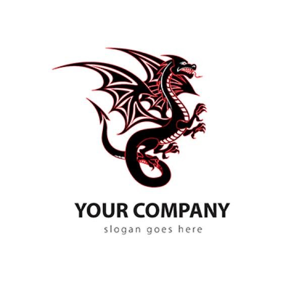 Vector Corporate Dragon Logo Design Template