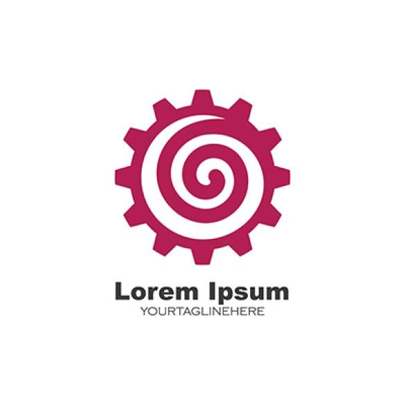 Vortex Wind Gear Concept Logo Icon Vector Design Template