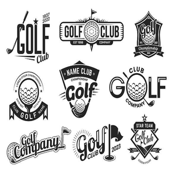Golf Club Labels Templates Team Badges Championship