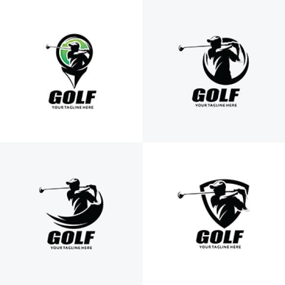 Set Golf Logo Design Templates