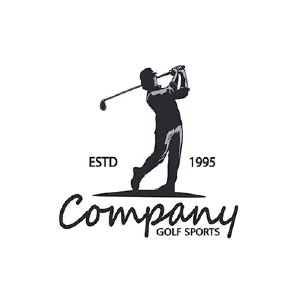 Silhouette Golf Vintage Logo Vector Graphic Template