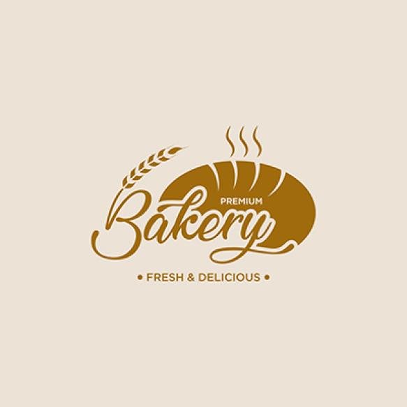 Vintage Retro Bakery Bake Shop Label Sticker Logo Design Vector