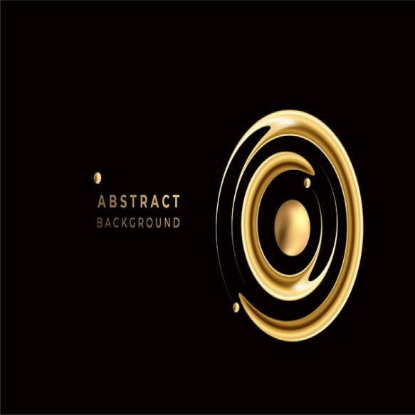 Abstract Golden Glowing Shiny Circle Lines Effect Vector Background Use Modern Design Cover Poster T