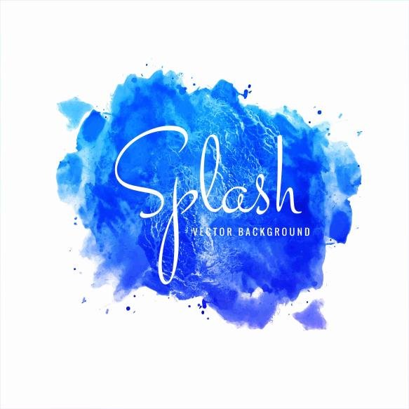 Modern Blue Watercolor Splash Background Vector