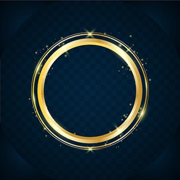 Realistic Golden Frame Template