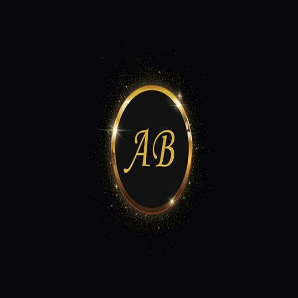 Ab Letter Logo Luxury Gradient Design