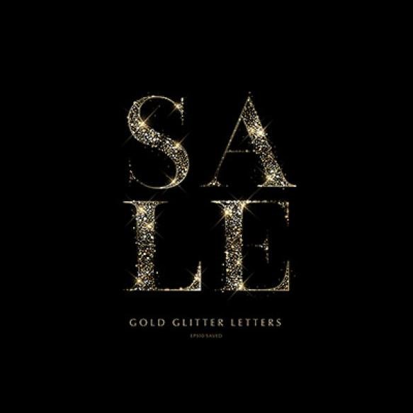 Glittering Golden Letters Black Backgroundshiny Letters