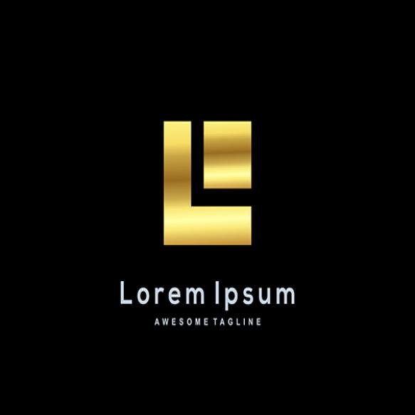 Luxury Company Gold Color Logo Template