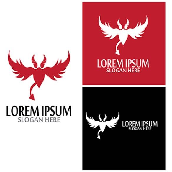 Devil Horn Vector Icon Design Illustration Logo Template