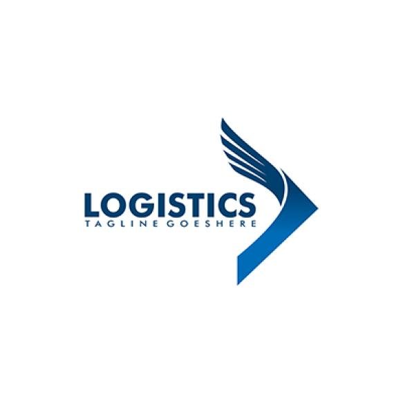 Logistics Company Vector Logo Delivery Service Logo With Arrow Wings Symbol