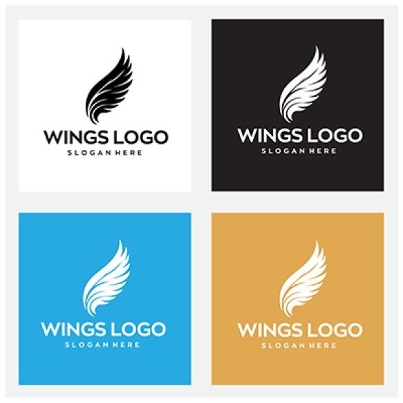 Wings Logo Editable Vector File