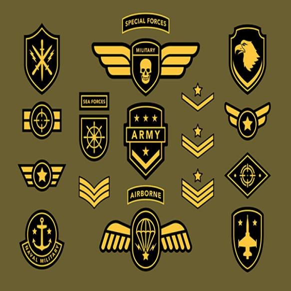 Special Force Army Insignia Uniform Label Tag Stripe Badge Navy Airborne Soldier Military Camouflage