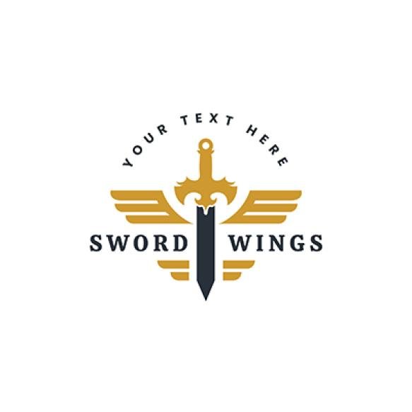 Sword Wings Logo Template Design