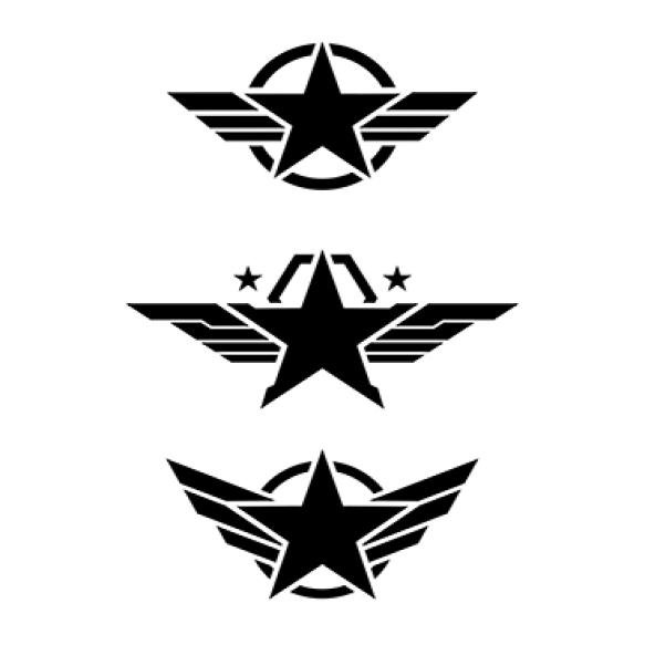 Wings Star Logo Design Army Logo Template Military Logo Concept