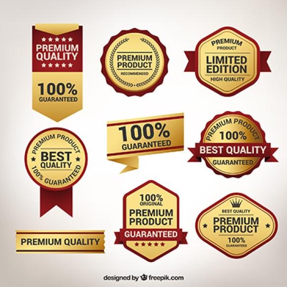 Collection High Quality Golden Stickers