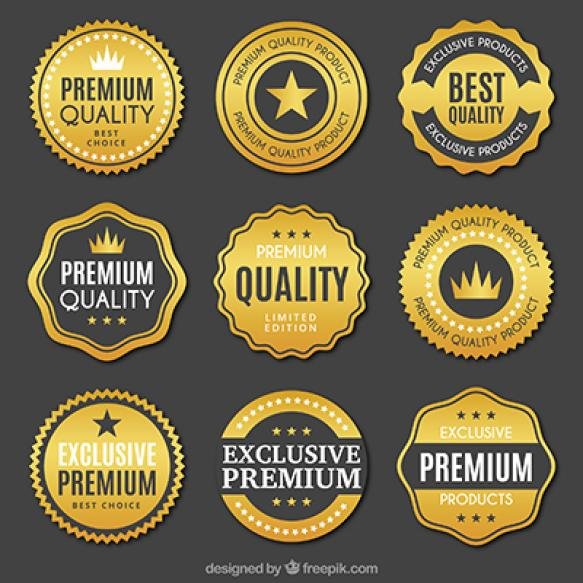 Collection Quality Golden Stickers