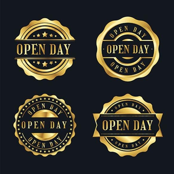 Gradient Open Day Badges Collection
