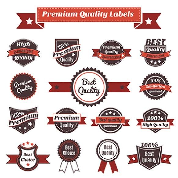 Premium Quality Labels Badges Collection
