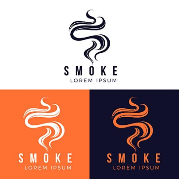 Flat Design Smoke Logo Template