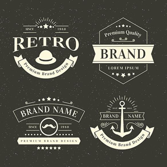 Retro Logo Collection Template Theme