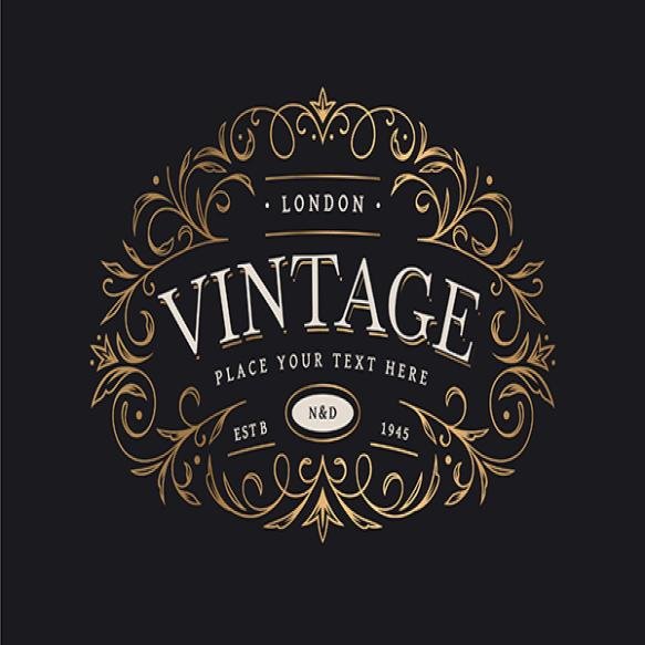 Vintage Design With Ornamental Decorations