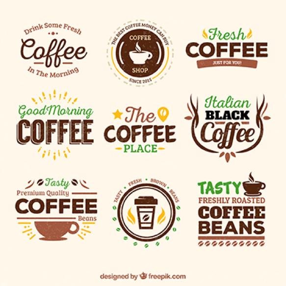 Retro Coffee Badges