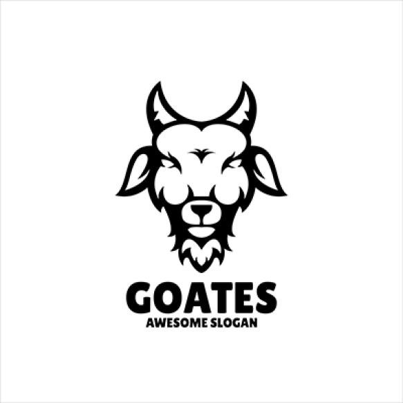 Goat Simple Mascot Logo Design Illustration