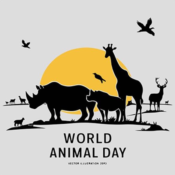 World Animal Day Creative Vector Illustration Concept (1)