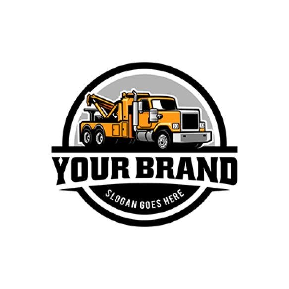 Tow Truck Towing Truck Service Truck Logo Isolated Vector