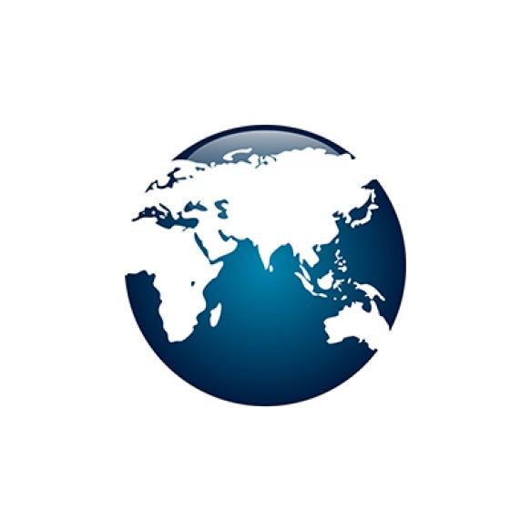 Blue Globe Vector Logo Template Illustration Design