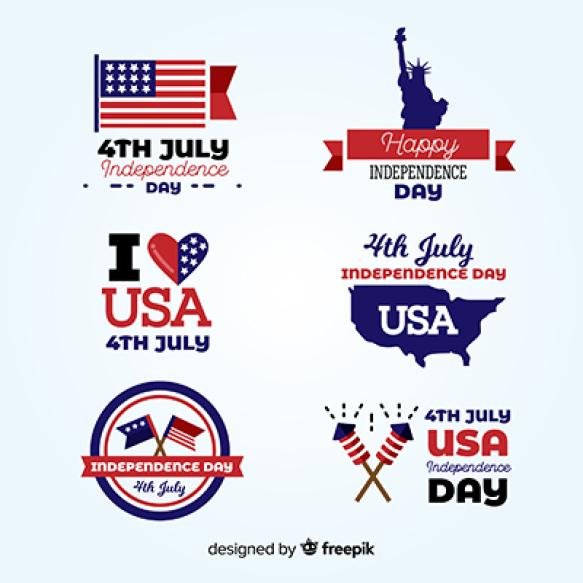 Fourth July Badge Collection