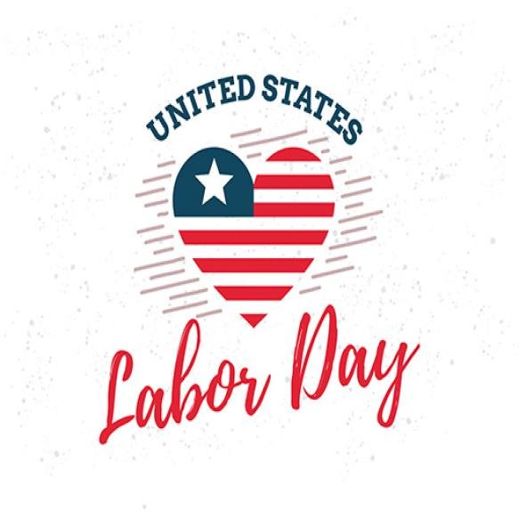 Happy Labor Day Emblems Typography Template