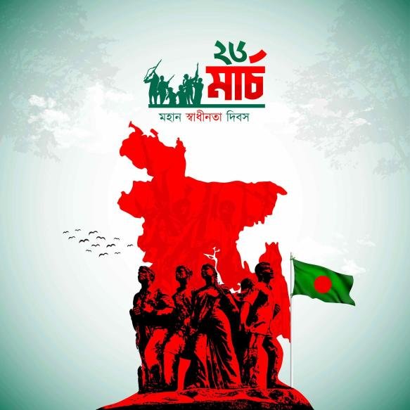Independence Day Bangladesh 26 March Social Media Post Illustration Template