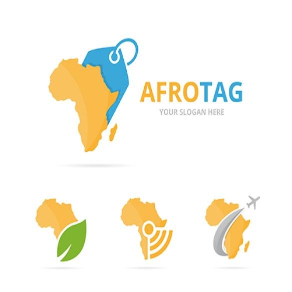 Set Africa Logo Combination Safari Shop Symbol Icon Unique Continent Label Logotype Design Template