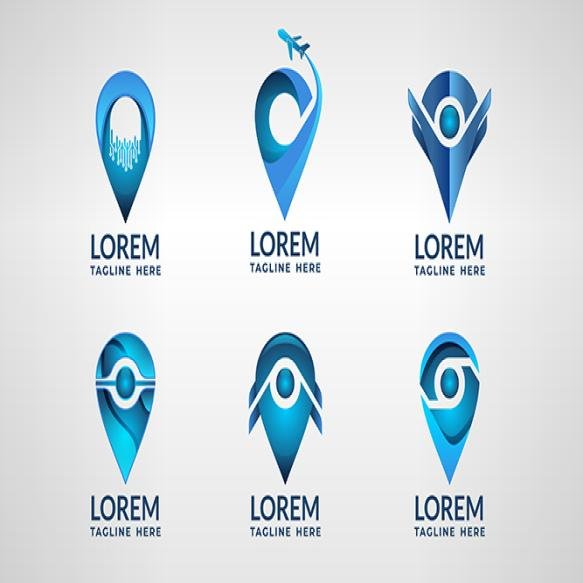 Set Collection Modern Pin Logo