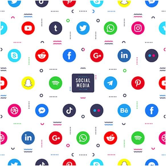 Social Media Icons Pattern Design