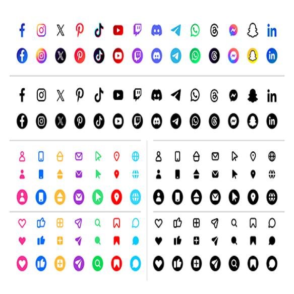 Social Media Logos Icons Set (2)